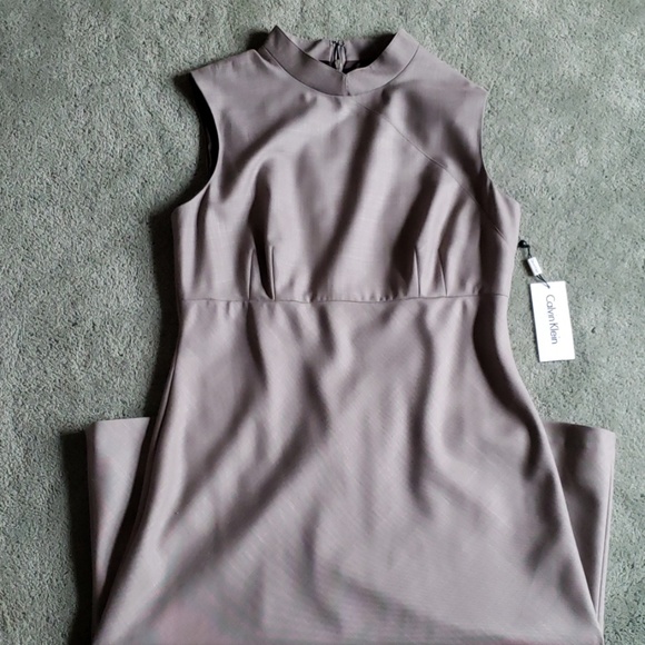 Calvin Klein Dresses & Skirts - NWT Calvin Klein Sz 8 "marble" tan/gray dress